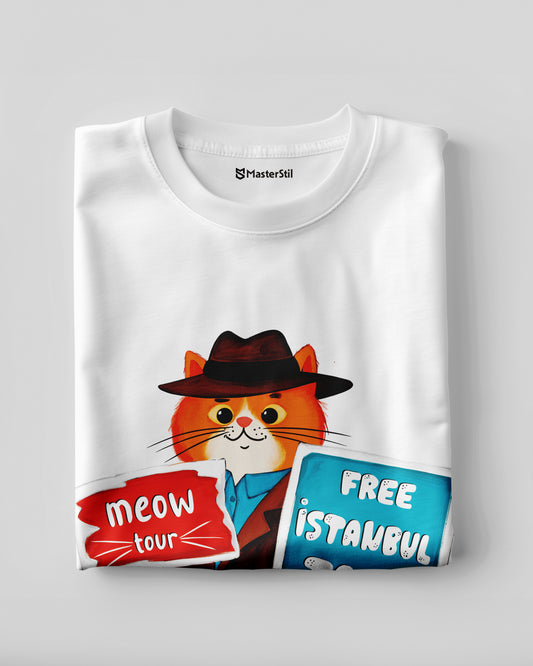Meow Tour Tişört – İstanbul’un En Tatlı Rehberi