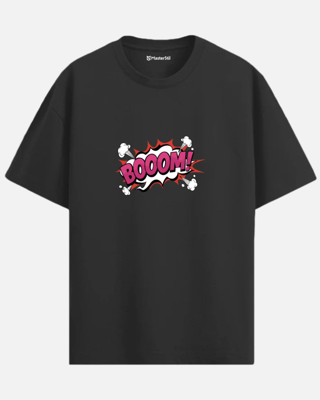 BOOOM! – Çizgi Roman Patlamalı PopArt Tişört | Oversize Eğlenceli Unisex Stil