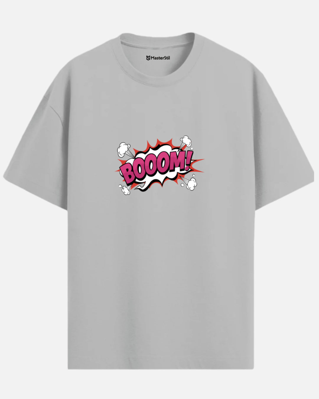BOOOM! – Çizgi Roman Patlamalı PopArt Tişört | Oversize Eğlenceli Unisex Stil