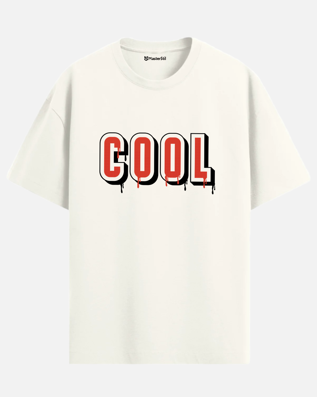 COOL DRIP – Akışkan Yazı Tipi PopArt Tişört | Oversize Cesur & Minimal Stil