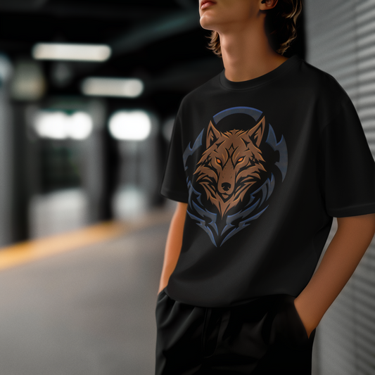 Ember Spirit | Kızıl Ruhlu Kurt Oversize Tişört