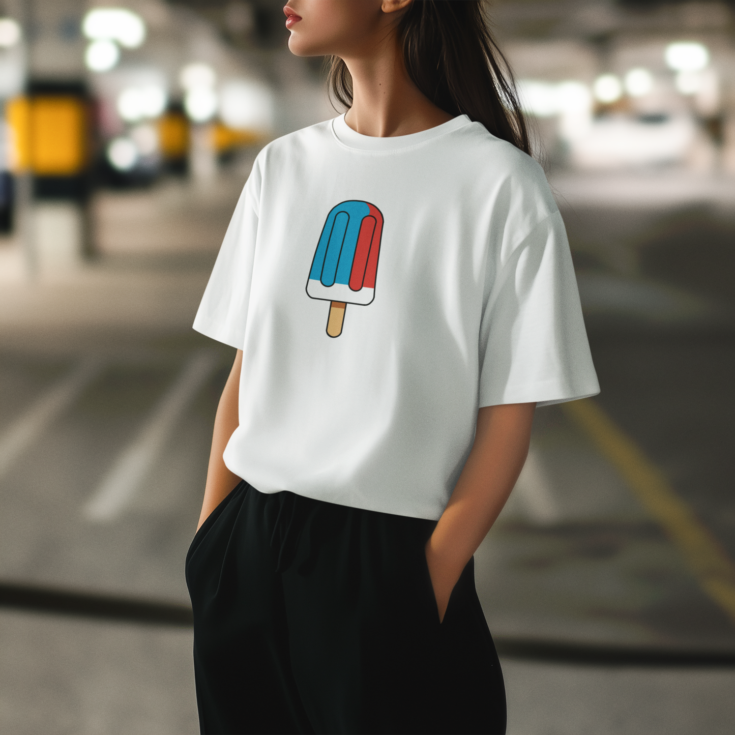 Freeze Me Baby | Retro Dondurma Popart Oversize Tişört