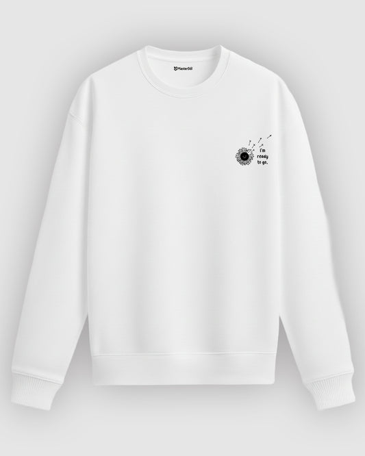 Gitmeye Hazırım – Minimal Baskılı Sweatshirt