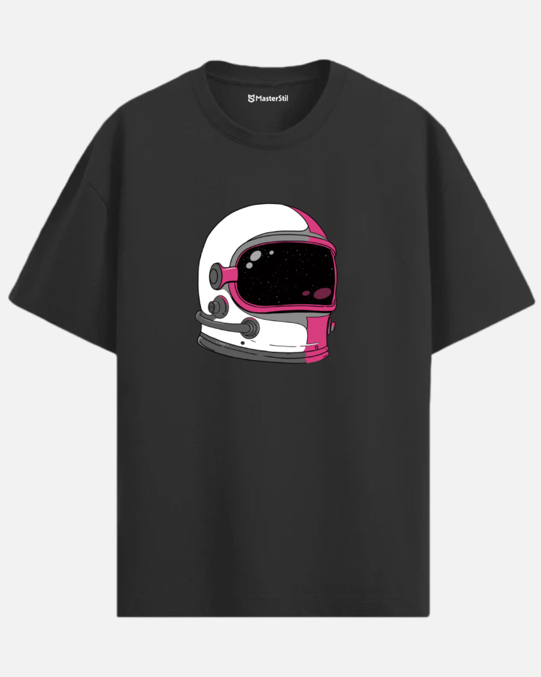 Galactic Pop – Uzay Kaskı PopArt Tişört | Oversize | Retro Sci-Fi Stil