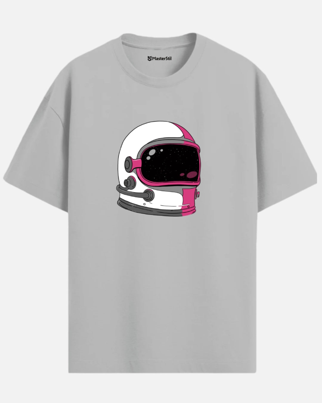 Galactic Pop – Uzay Kaskı PopArt Tişört | Oversize | Retro Sci-Fi Stil