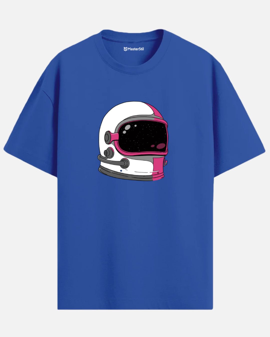 Galactic Pop – Uzay Kaskı PopArt Tişört | Oversize | Retro Sci-Fi Stil