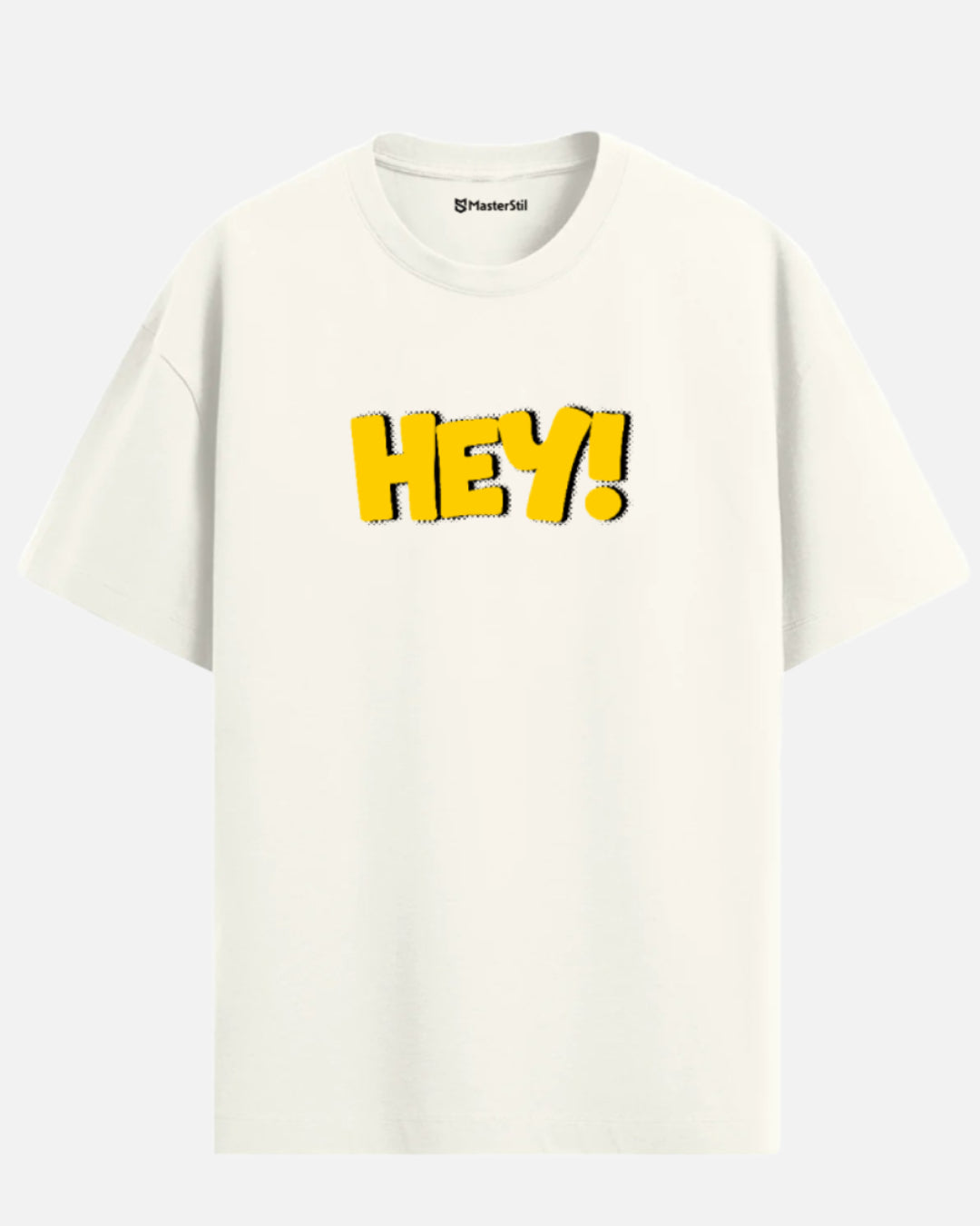 HEY! – Cesur ve Eğlenceli PopArt Unisex Oversize Tişört