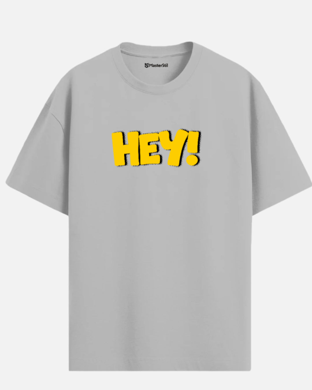 HEY! – Cesur ve Eğlenceli PopArt Unisex Oversize Tişört