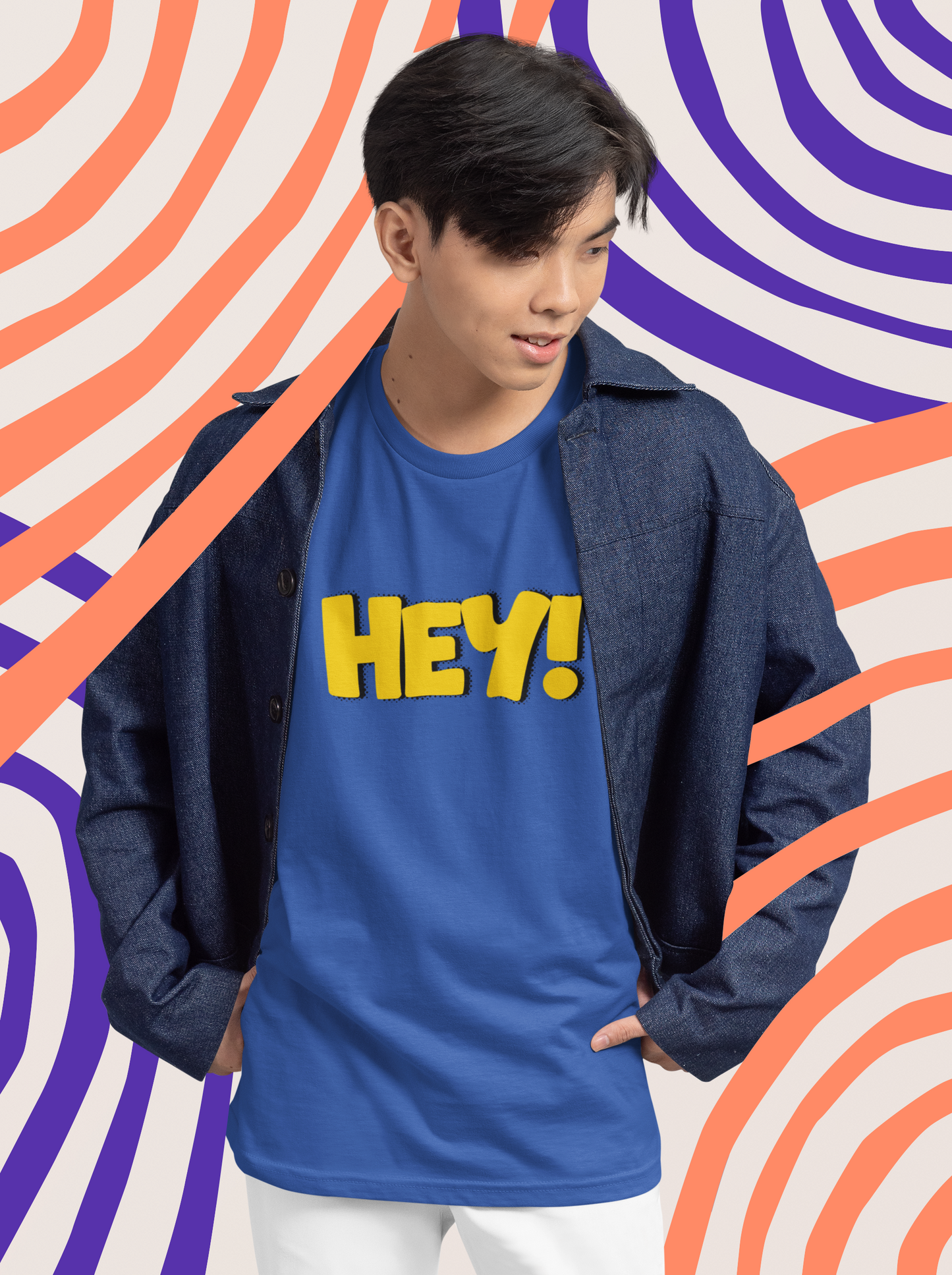 HEY! – Cesur ve Eğlenceli PopArt Unisex Oversize Tişört