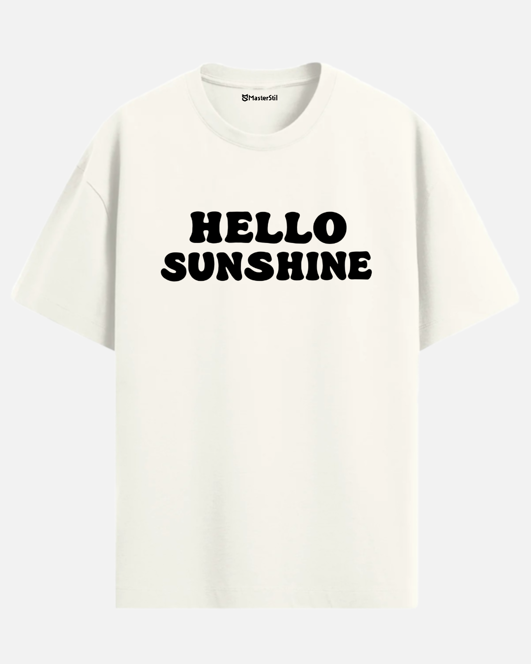 Hello Sunshine – Retro Renkli Güneş Enerjili PopArt Tişört Oversize | Pozitif Unisex Tasarım