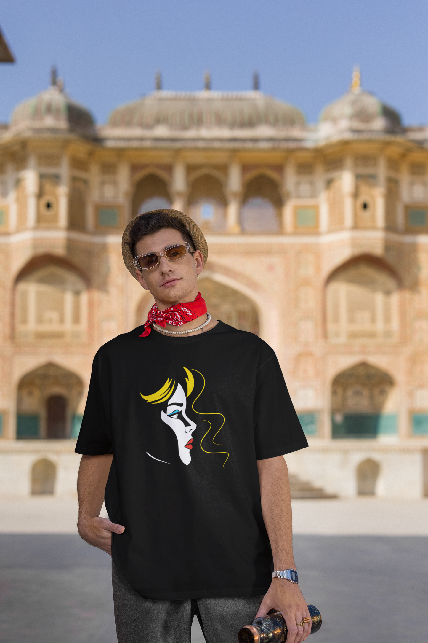 Melankoli – PopArt Kadın Portre Tasarımlı Oversize Unisex Tişört