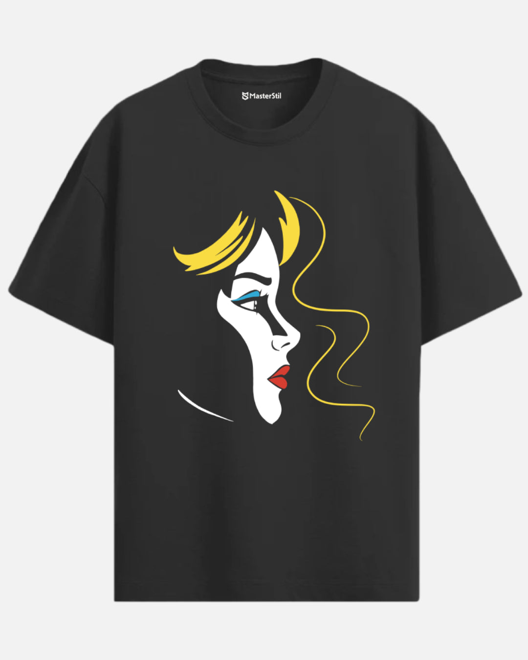 Melankoli – PopArt Kadın Portre Tasarımlı Oversize Unisex Tişört