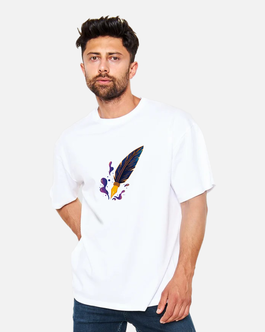 Mystic Quill - Sihirli Tüylü Kalem Oversize Tişört