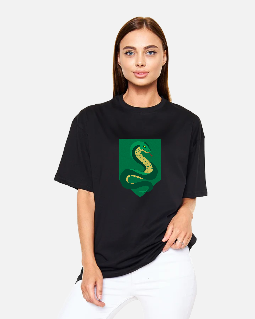 Mystic Serpent – Symbol of Wisdom and Ambition – Unisex Oversize T-Shirt
