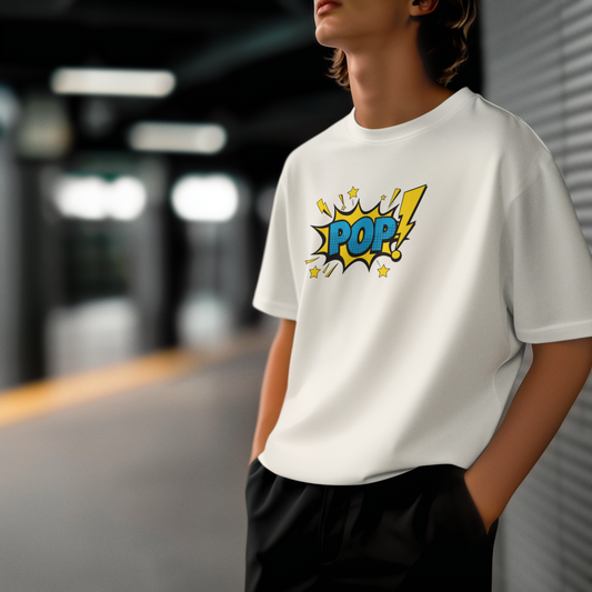 POP! – Enerji Patlaması PopArt Unisex Oversize Tişört