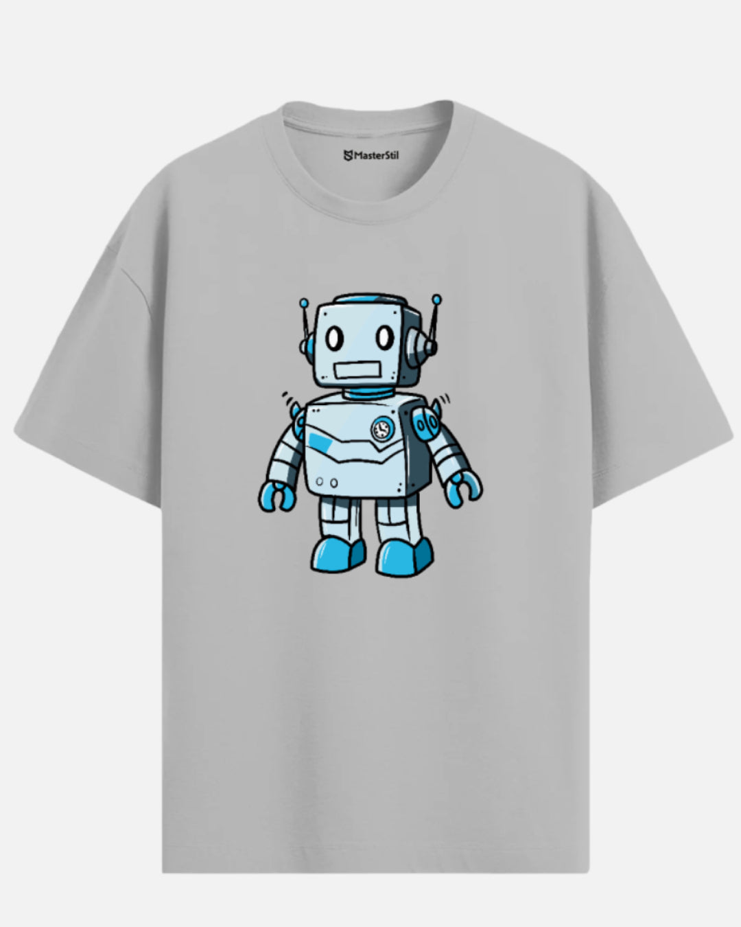 Retro Bot – PopArt Robot Tasarımlı Oversize Unisex Tişört