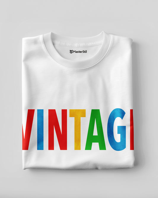 Vintage Spectrum – Renkli Retro Enerji Oversize Tişört