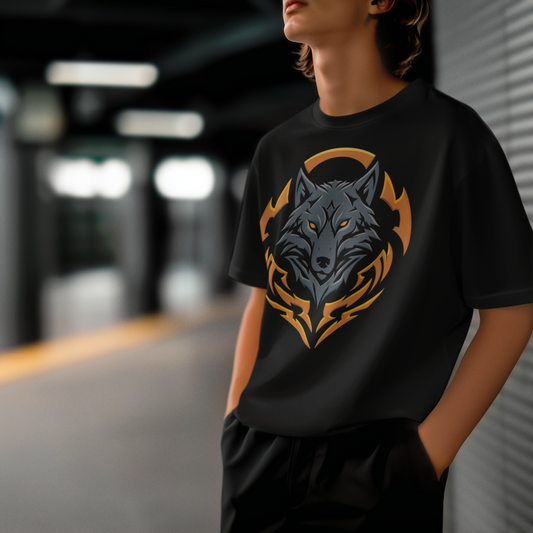 Wolf Instinct | Tribal Kurt Ruhu Oversize Tişört