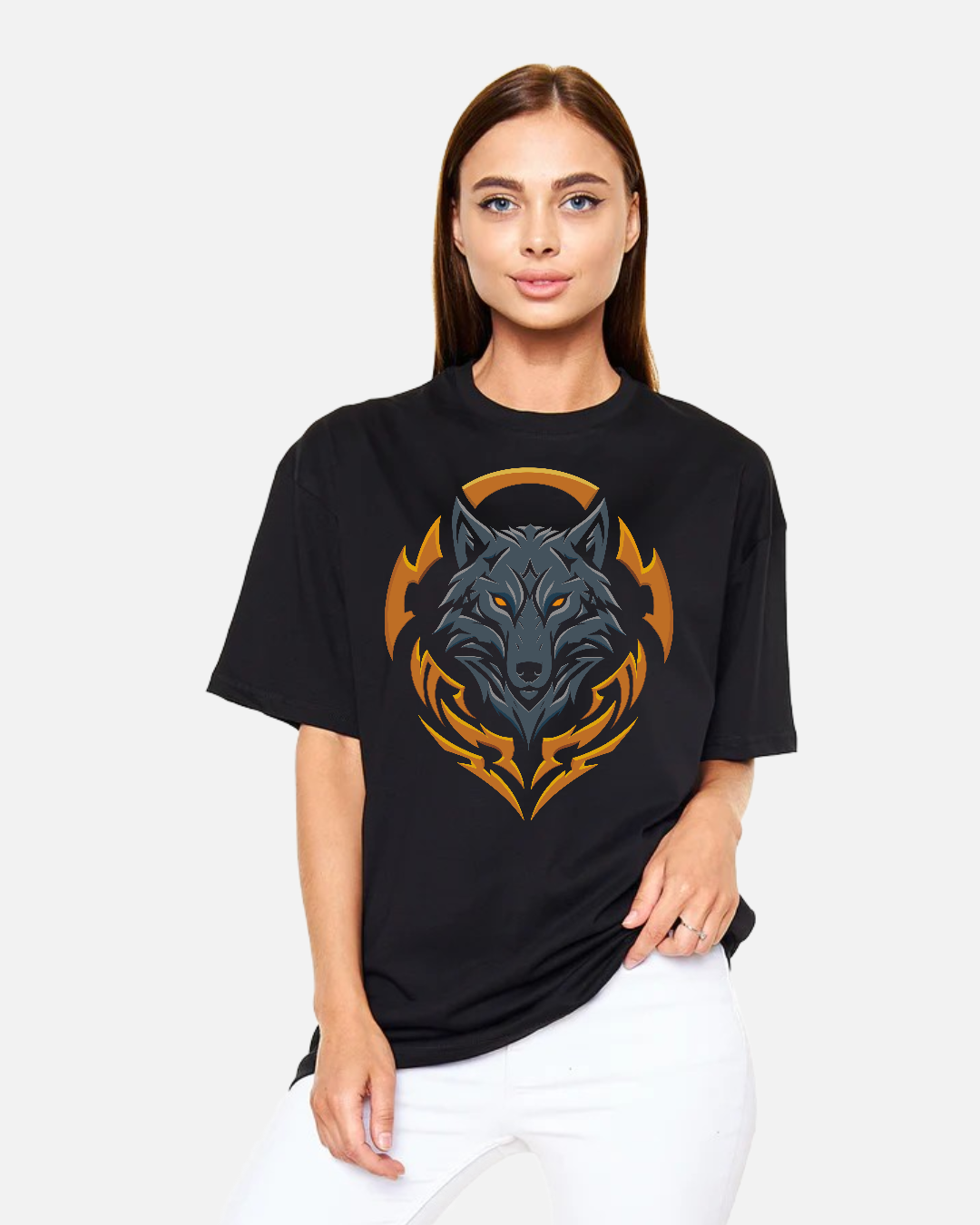 Wolf Instinct | Tribal Kurt Ruhu Oversize Tişört
