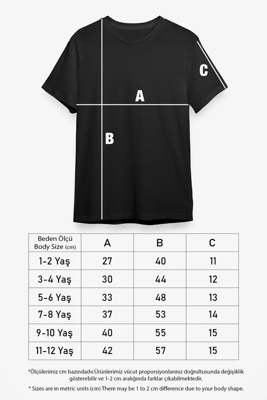 %100 Pamuk Minimalist Çocuk Tişörtü (1-12 Yaş) - 13 Renk - Klasik