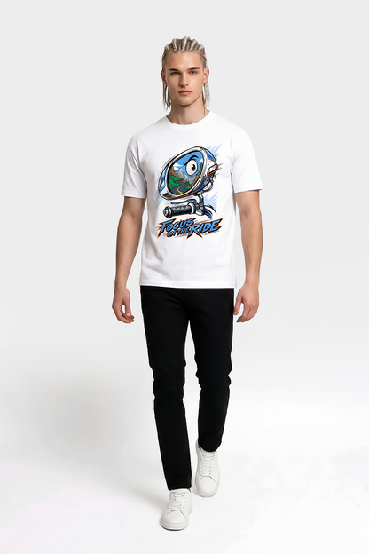 Focus On The Ride Motorcu Esprili %100 Pamuklu Tasarım T-Shirt