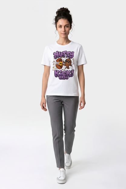 Nutty Kick Ordu Esprili %100 Pamuklu Tasarım T-Shirt