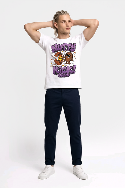 Nutty Kick Ordu Esprili %100 Pamuklu Tasarım T-Shirt