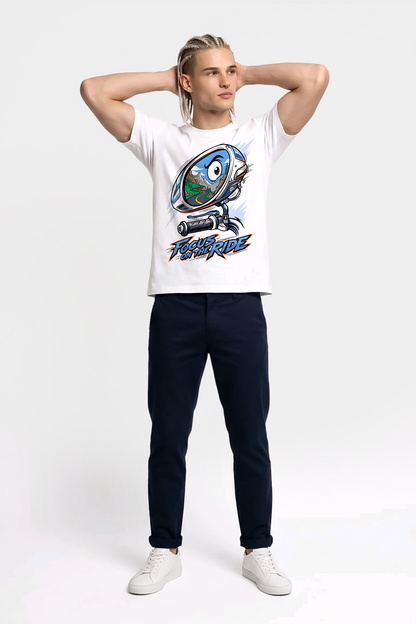 Focus On The Ride Motorcu Esprili %100 Pamuklu Tasarım T-Shirt