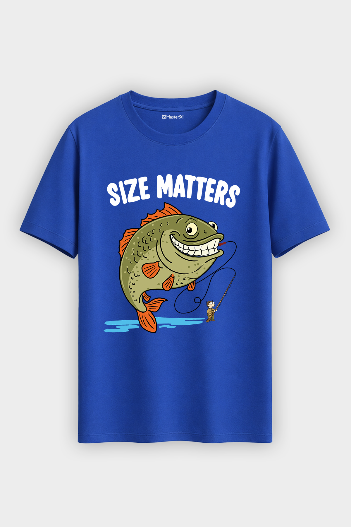 Regular Size Matters Boyut Önemlidir Esprili Balıkçı %100 Pamuklu Tasarım T-Shirt