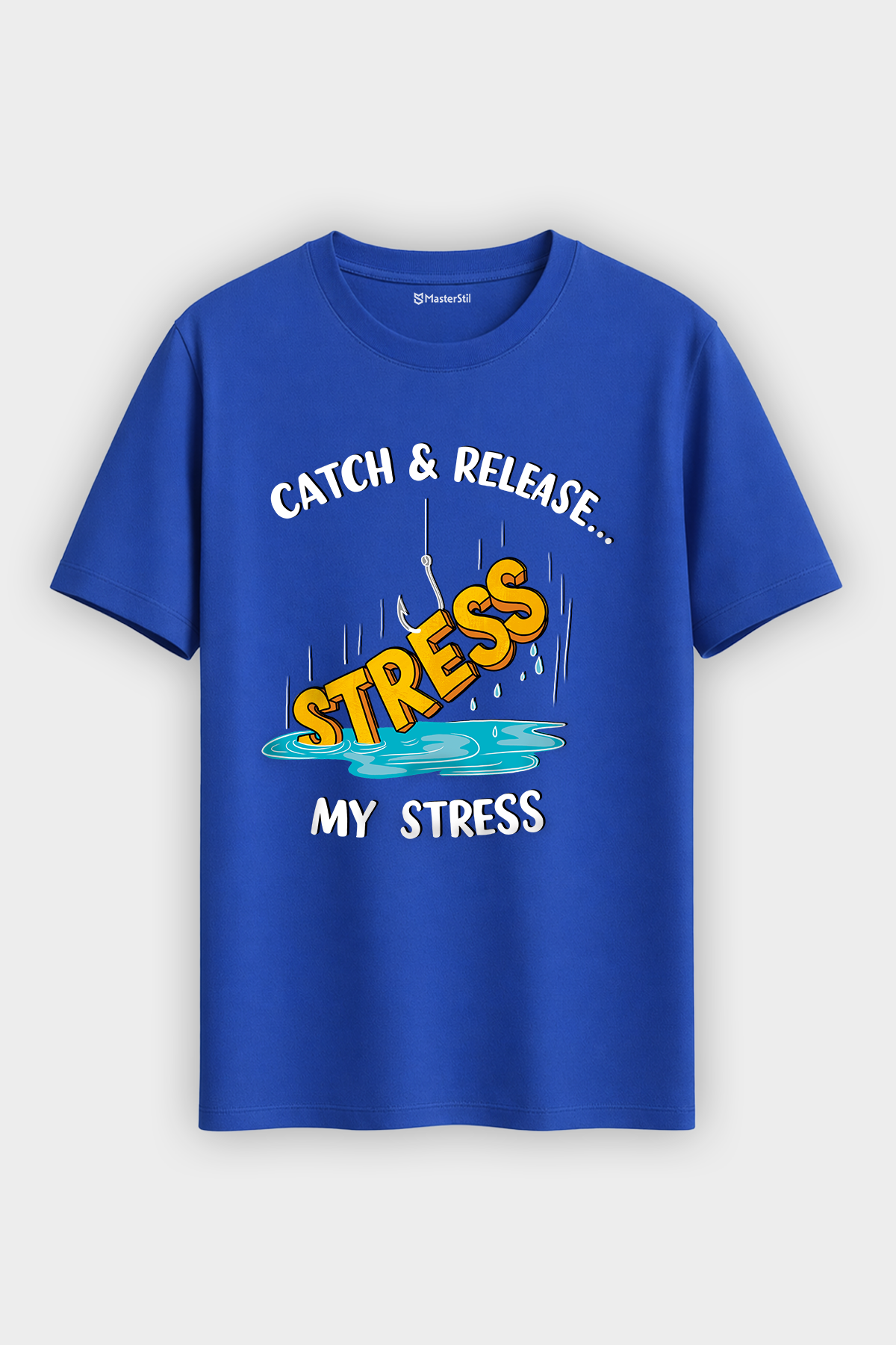 Catch Release Stres Atan Balıkçı %100 Pamuklu Tasarım T-Shirt