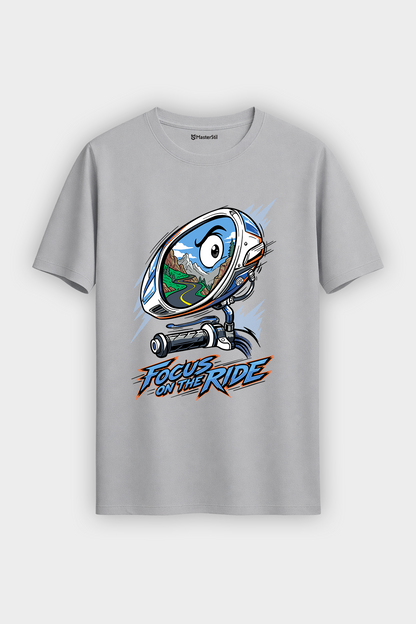 Focus On The Ride Motorcu Esprili %100 Pamuklu Tasarım T-Shirt