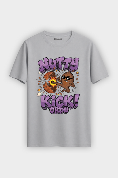 Nutty Kick Ordu Esprili %100 Pamuklu Tasarım T-Shirt