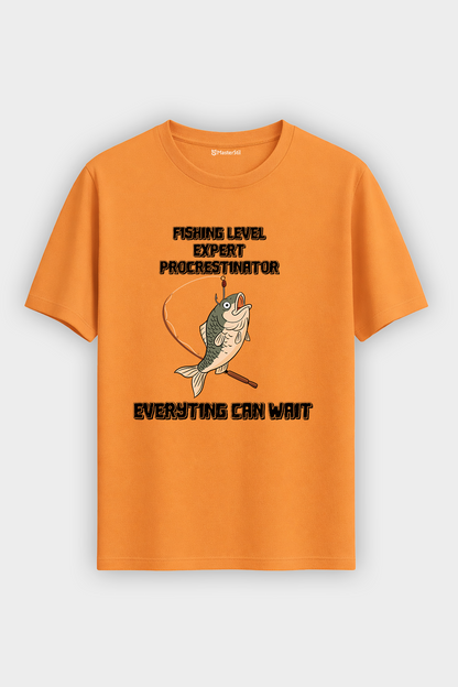 Expert Procrastinator Balıkçı %100 Pamuklu Tasarım T-Shirt