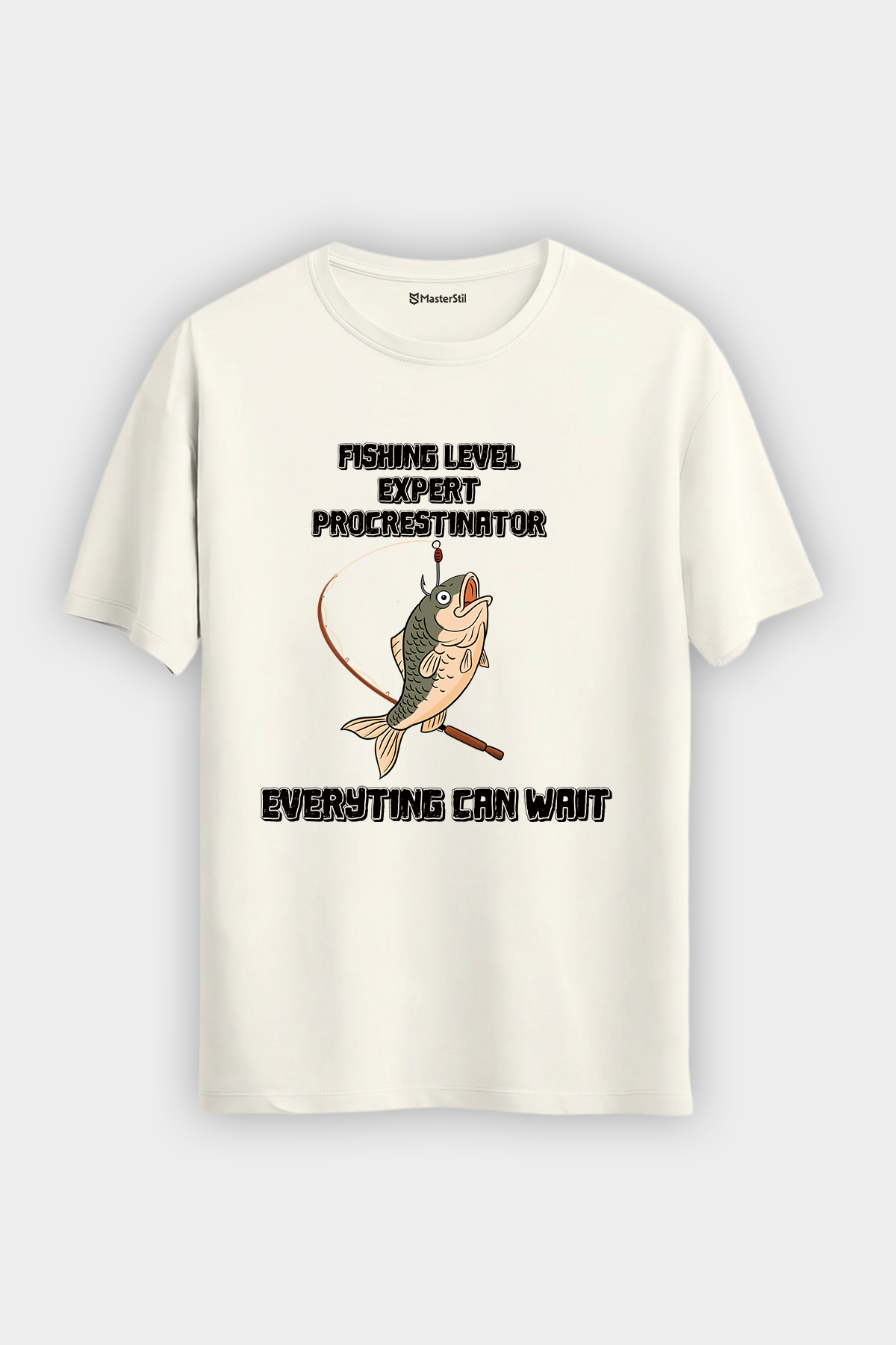 Expert Procrastinator Balıkçı %100 Pamuklu Tasarım T-Shirt