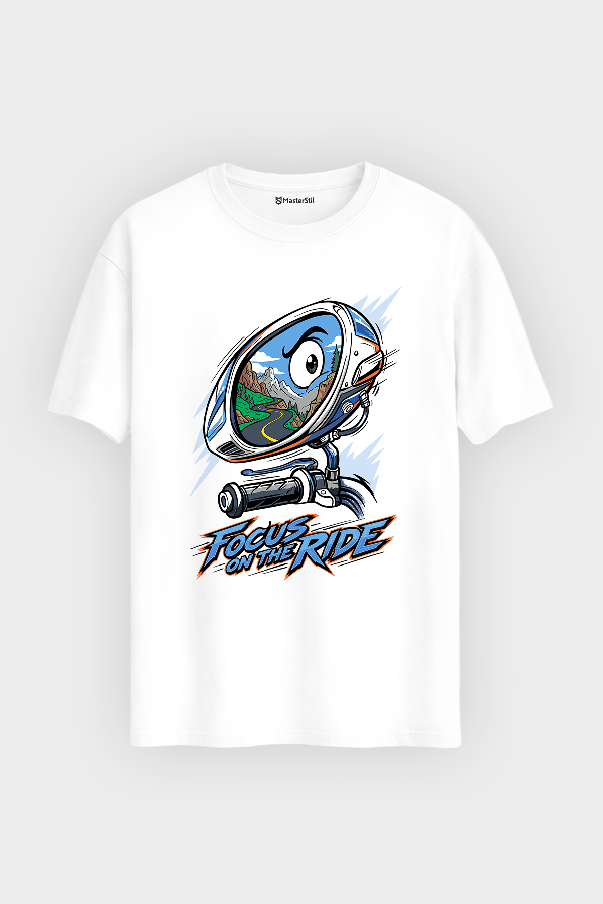 Focus On The Ride Motorcu Esprili %100 Pamuklu Tasarım T-Shirt
