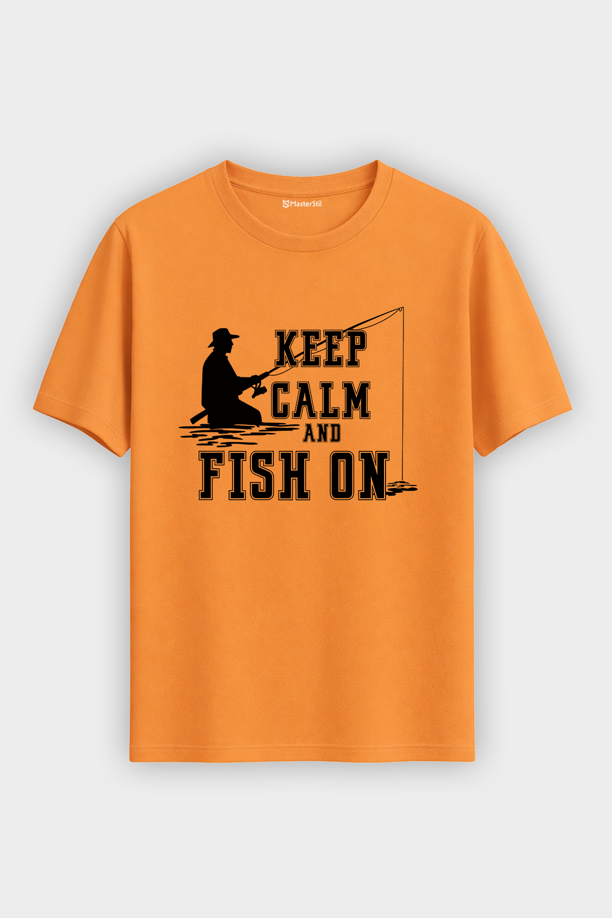 Keep Calm Balıkçı %100 Pamuklu Tasarım T-Shirt