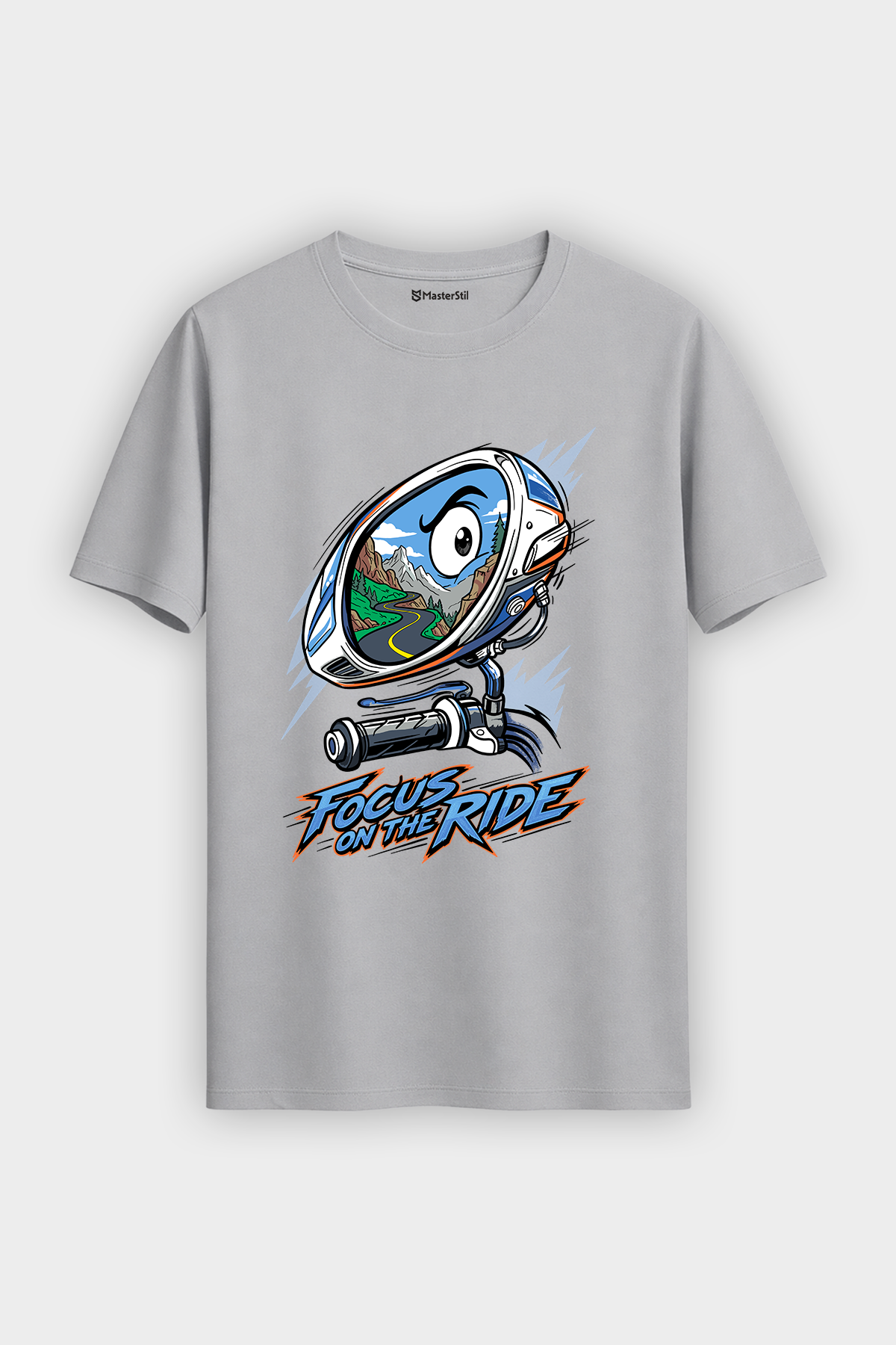 Focus On The Ride Motorcu Esprili %100 Pamuklu Tasarım T-Shirt