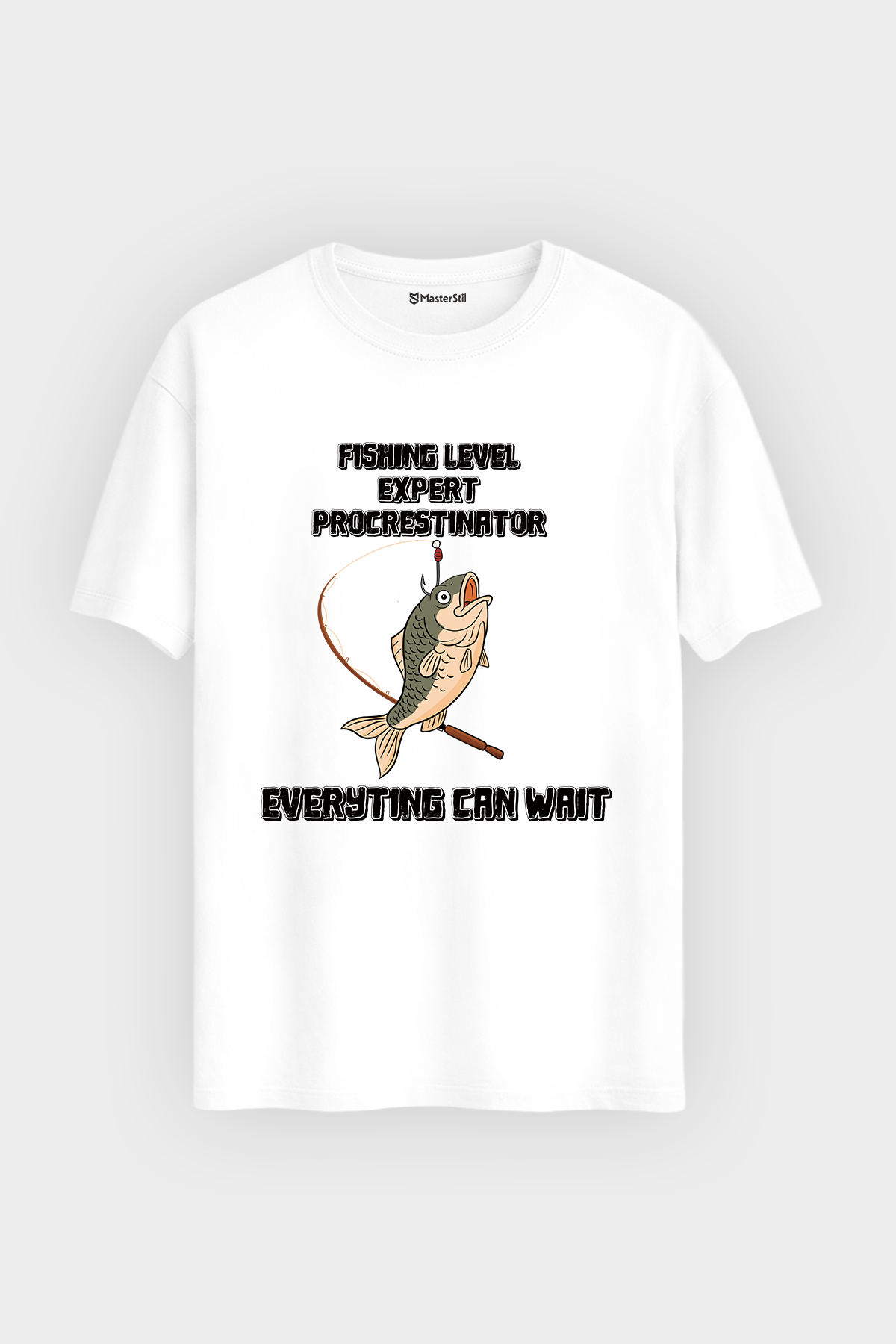 Expert Procrastinator Balıkçı %100 Pamuklu Tasarım T-Shirt
