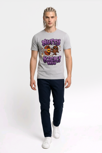 Nutty Kick Ordu Esprili %100 Pamuklu Tasarım T-Shirt