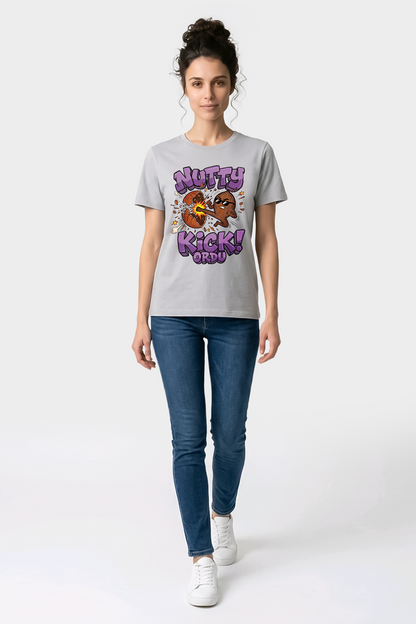 Nutty Kick Ordu Esprili %100 Pamuklu Tasarım T-Shirt
