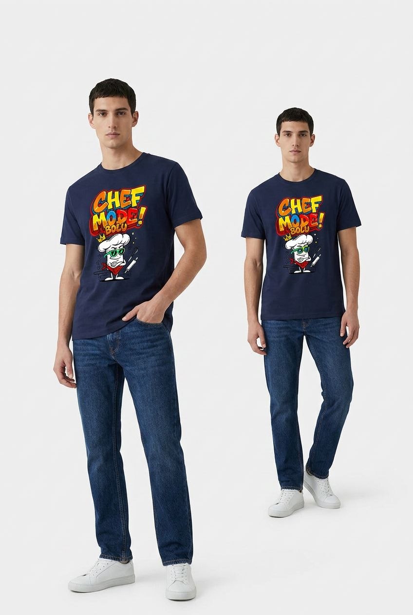 Chef Mode Bolu Esprili %100 Pamuklu Tasarım T-Shirt