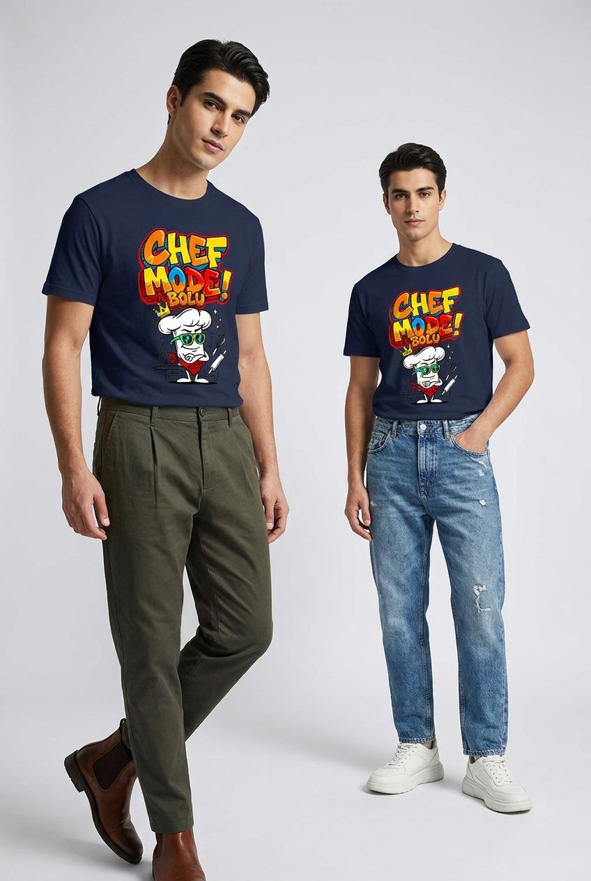 Chef Mode Bolu Esprili %100 Pamuklu Tasarım T-Shirt