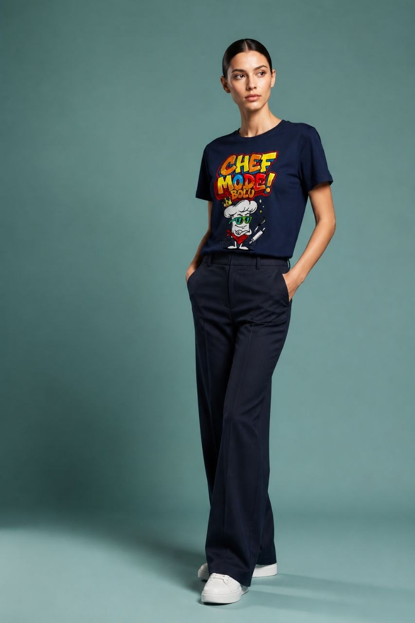 Chef Mode Bolu Esprili %100 Pamuklu Tasarım T-Shirt