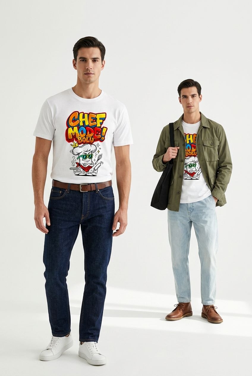 Chef Mode Bolu Esprili %100 Pamuklu Tasarım T-Shirt