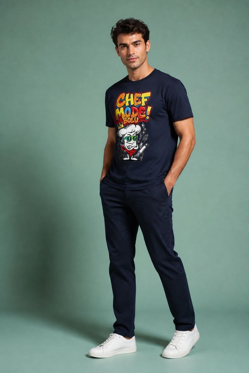 Chef Mode Bolu Esprili %100 Pamuklu Tasarım T-Shirt