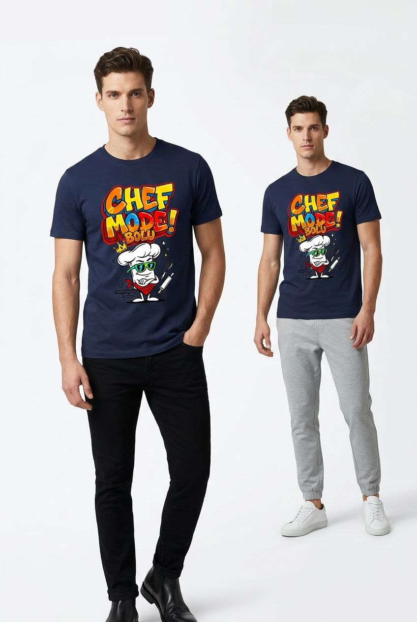 Chef Mode Bolu Esprili %100 Pamuklu Tasarım T-Shirt