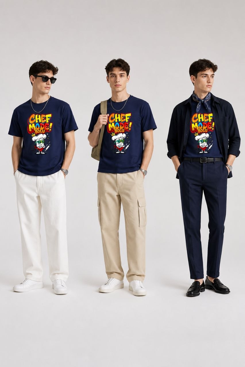Chef Mode Bolu Esprili %100 Pamuklu Tasarım T-Shirt
