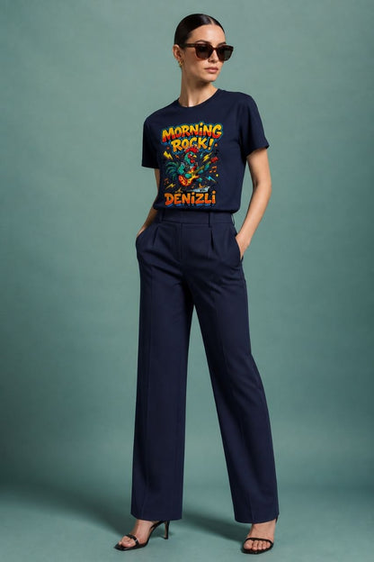 Morning Rock Denizli Esprili %100 Pamuklu Tasarım T-Shirt