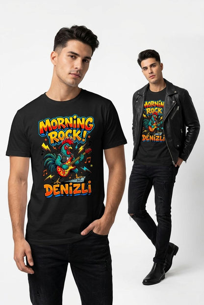 Morning Rock Denizli Esprili %100 Pamuklu Tasarım T-Shirt