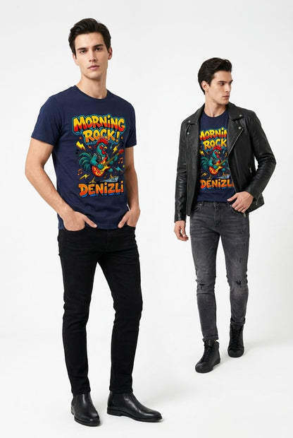 Morning Rock Denizli Esprili %100 Pamuklu Tasarım T-Shirt